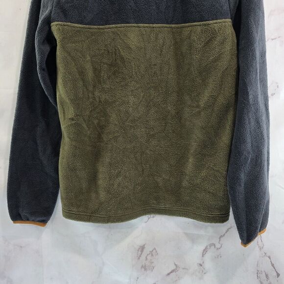 Columbia Pullover Womens Medium Brown Green Fleece Quarter Snap Benton Springs - Picture 7 of 11